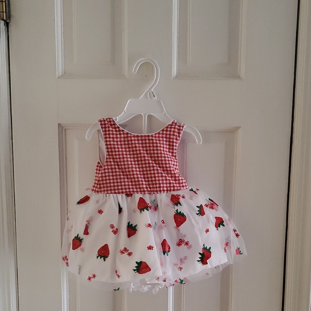 Strawberry Print Baby Dress